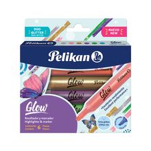 Marcadores Pelikan Glow Varios Colores 6 piezas