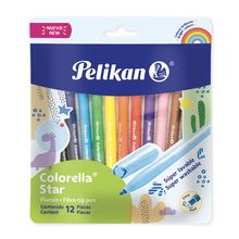 Plumines Lavables Pelikan Colorella Star Varios Colores 12 piezas