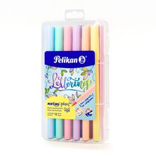 Plumones Pelikan Markana Punta Pincel Varios Colores Pastel 12 piezas