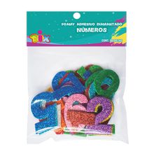 Foamy Adhesivo Dietrix Diamantado Números 38 piezas