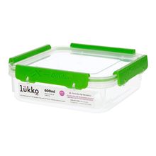 Hermético Lukko Cuadrado 600ml Varios Colores 1pza