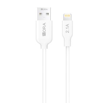 Cable USB a Lightning 1Hora 2.1A Blanco 1 metro