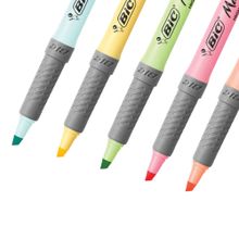 Plumones Bic Marking Punta Cincel Pastel 12 piezas