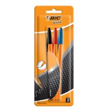Bolígrafos Bic Cristal Punto Fino Rojo Azul Negro 3 piezas
