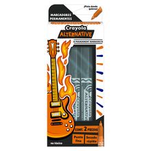 Marcadores Permanentes Crayola Alternative Punto Fino Negro 2 piezas