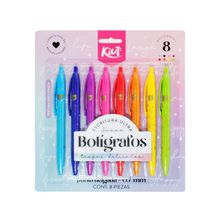 Bolígrafos Kiut Multicolor 0.7mm 8 piezas