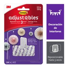 Ganchos Command Reposicionables 225gr 6 piezas