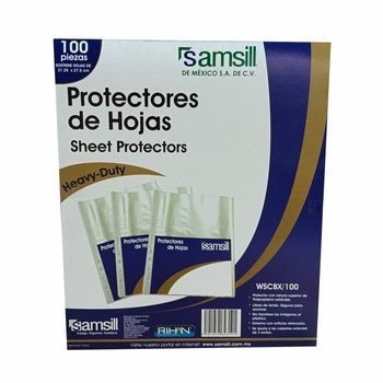 Protector de Hojas Samsill Uso Rudo Transparentes 100 piezas