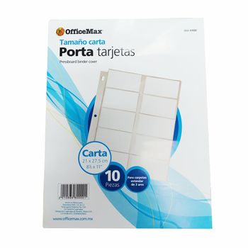 Porta Tarjetas OfficeMax Tamaño Carta 10 piezas