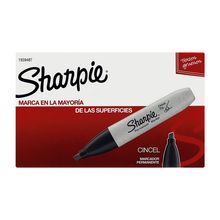 Marcadores Permanentes Sharpie Cincel Negro 12 piezas