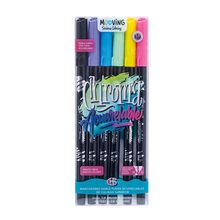 Marcadores Doble Punta Mooving Chroma Acuareleable 6 piezas