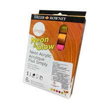 Pintura Acrílica Daler & Rowney Neón y Glow 6 piezas