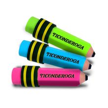 Goma para Borrar Dixon Ticonderoga Neón 3 piezas