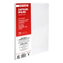 Papel Opalina Blanco Tamaño Carta First Class 100 hojas 225 gramos