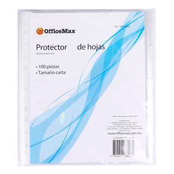Protectores de Hojas Tamaño Carta OfficeMax Transparentes 100 piezas