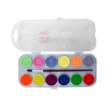 Acuarelas Roel Aperladas y Fluorescentes 12 pastillas