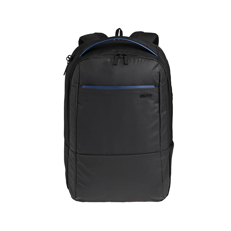 American Tourister Rubio - Mochila para portátil con cierre de cremallera  de poliéster (negra, tamaño libre), color negro, tamaño libre, moderna