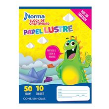 Bloc de Papel Lustre Norma Varios Colores 50 hojas