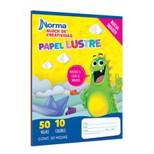 Bloc de Papel Lustre Norma Varios Colores 50 hojas