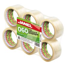 Cintas Adhesivas Janel 060 Transparente 48mm x 50m 6 piezas