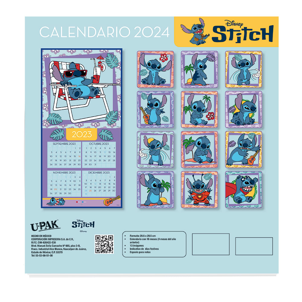 Calendario 2024 Upak Stitch Agendas y Calendarios OfficeMax