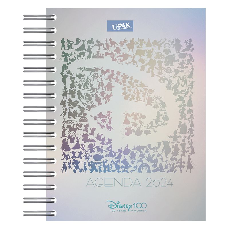 Agenda Diaria 2024 Upak Deluxe Disney Platinum Varios Modelos 1 pieza, Agendas y Calendarios