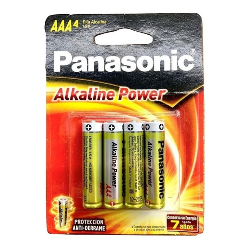 Pilas Alcalinas Panasonic AAA 4 piezas