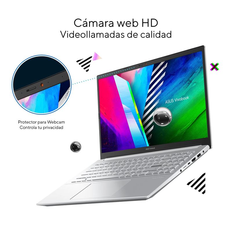 Laptop Asus Vivobook Pro D3500QC RAM 16GB SSD 256GB MD Ryzen 5 W11 15" Silver Laptops OfficeMax