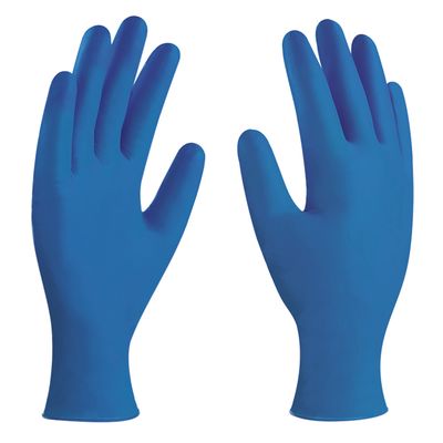 Guantes algodon/nitrilo azul marino talla 10
