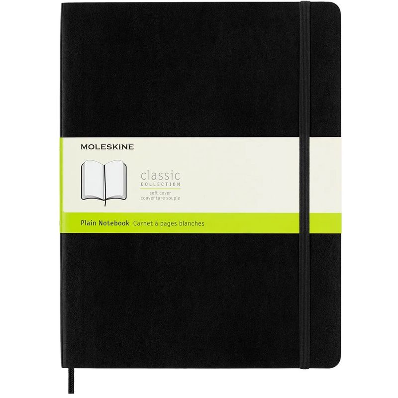 Libreta Clásica Hojas Blancas Moleskine 192 páginas Negra 25x19cm