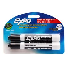 Marcadores para Pizarrón Expo Punta Cincel Negro 2 piezas