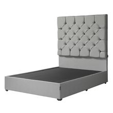 Cabecera Matrimonial Dicasa Capri Gris con Base Kuant