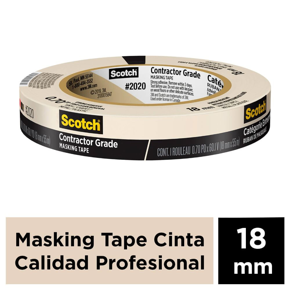 Masking Tape Scotch 2020 18mm x 55m, Cintas Adhesivas