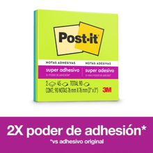 Post-It Notas Super Sticky Style Neón 3x3" 90 hojas