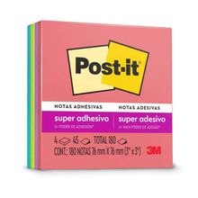 Post-It Notas Super Sticky Style 3x3" 180 hojas