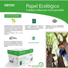 Caja de Papel Tamaño Carta Xerox Ecológico 93% Blancura 5000 hojas