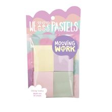 Notas Adhesivas Mooving Pastel 38x50mm 4 piezas 50 hojas c/u
