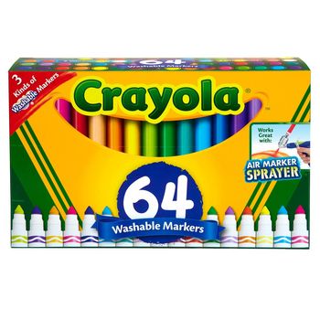 Plumones Gruesos Crayola Lavables 64 piezas