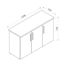 Credenza con 3 Puertas JasperJ Emerge 1200