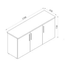 Credenza con 3 Puertas JasperJ Emerge 1500