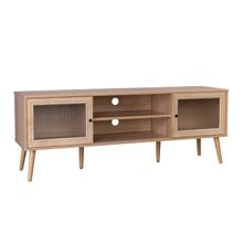 Mueble para TV Bratislava con Estantes y Puertas de Vidrio