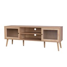 Mueble para TV Bratislava con Estantes y Puertas de Vidrio