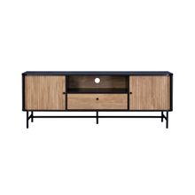 Mueble para TV Puertas Corredizas Charcoal Negro y Café