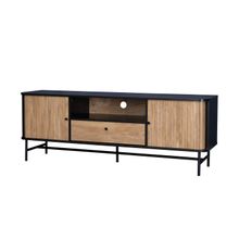 Mueble para TV Puertas Corredizas Charcoal Negro y Café