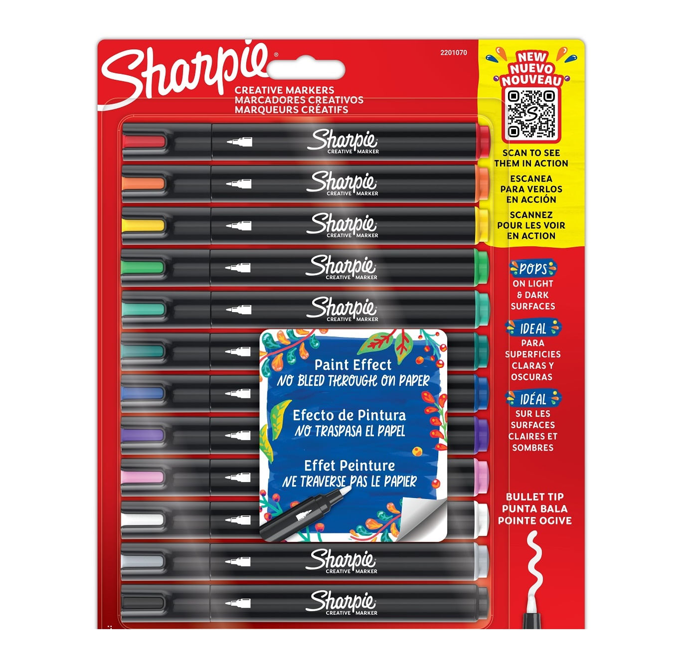 Marcadores Sharpie Acrílico Punta Bala 12 piezas | Plumones y ...