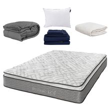 Colchón Individual Restonic Vail con Almohada, Protector, Sábanas y Edredón