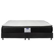 Colchón King Size Dicasa Legan con Box Negro, Almohada, Protector, Sábanas y Edredón
