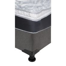 Colchón Queen Size Spring Air Marte con Box Gris, Almohada, Protector, Sábanas y Edredón
