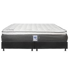 Colchón King Size Spring Air Phantom con Box Negro, Almohada, Protector, Sábanas y Edredón