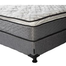Colchón Matrimonial Restonic Vail con Box Gris, Almohada, Protector, Sábanas y Edredón
